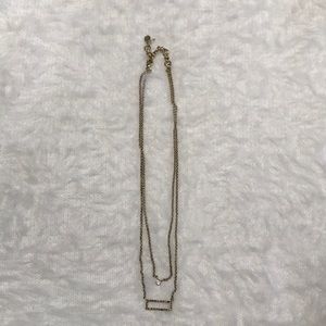 Lucky brand gold double necklace.